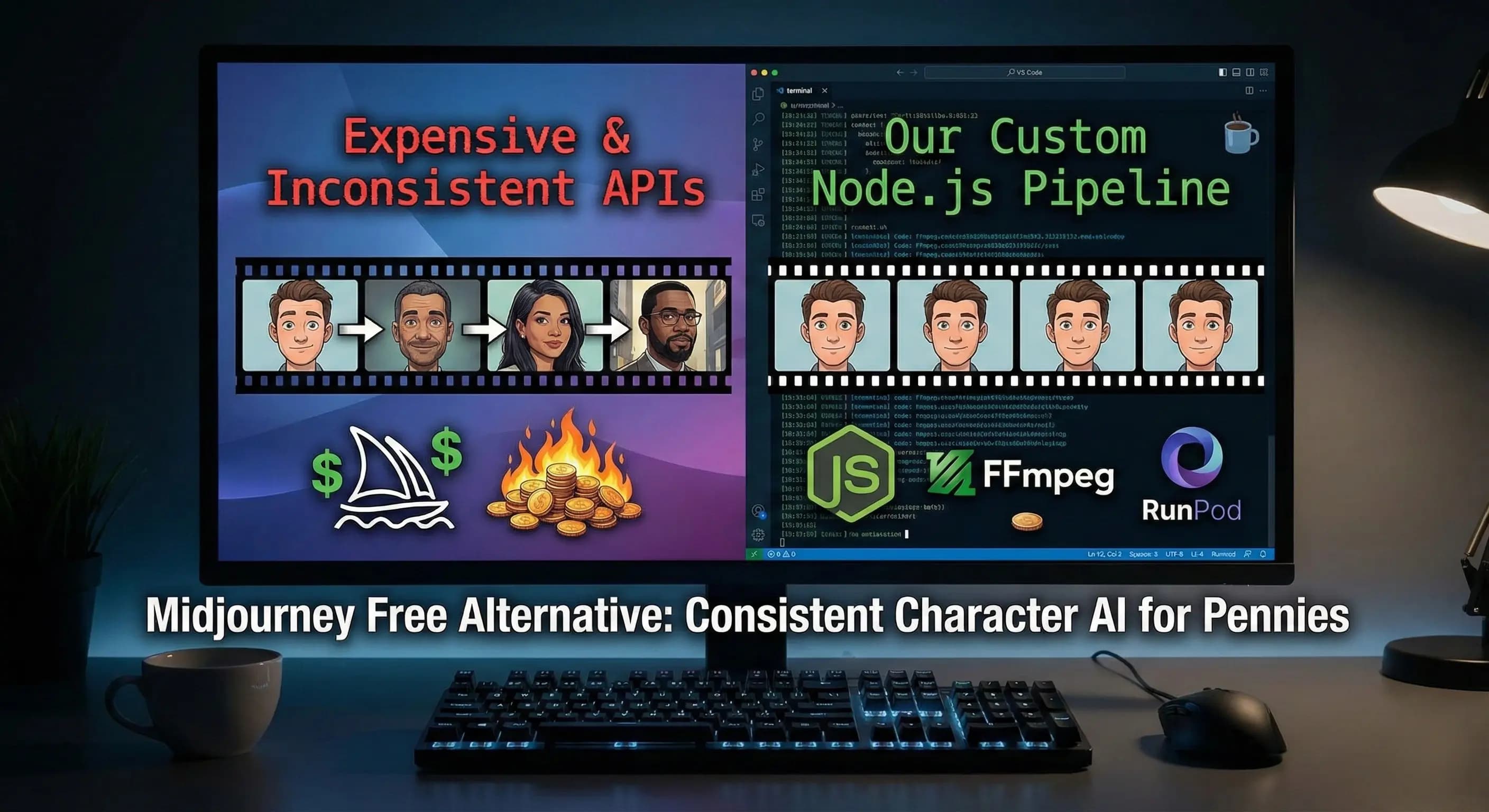 Midjourney Free Alternative: Solving Consistent Character AI Video (For Pennies)